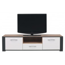 Tv galdiņš NAOMI NA1, gaišais ozols/grafīts/balts glancēts